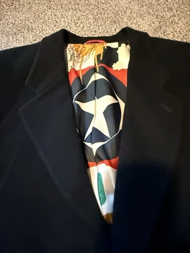 Vintage Iceberg Looney Tunes Bugs Bunny Blazer Mens 50 Made Italy Graphic Lining - product listing photo