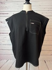 Figs Scrub Top size Large Nursing Shirt W23SW1069 Quarter Half Zip Kisumu Cargo