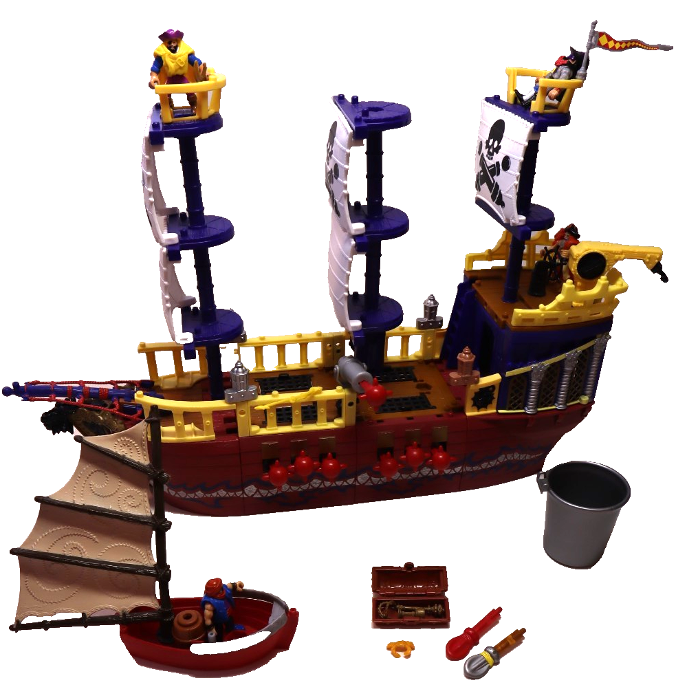 VTG 2002 Fisher Price Imaginext Deluxe Pirate Raider Ship Mattel