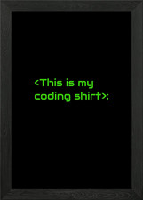 This Is My Coding Shirt gerahmtes Wandbild Poster Leinwanddruck Bild
