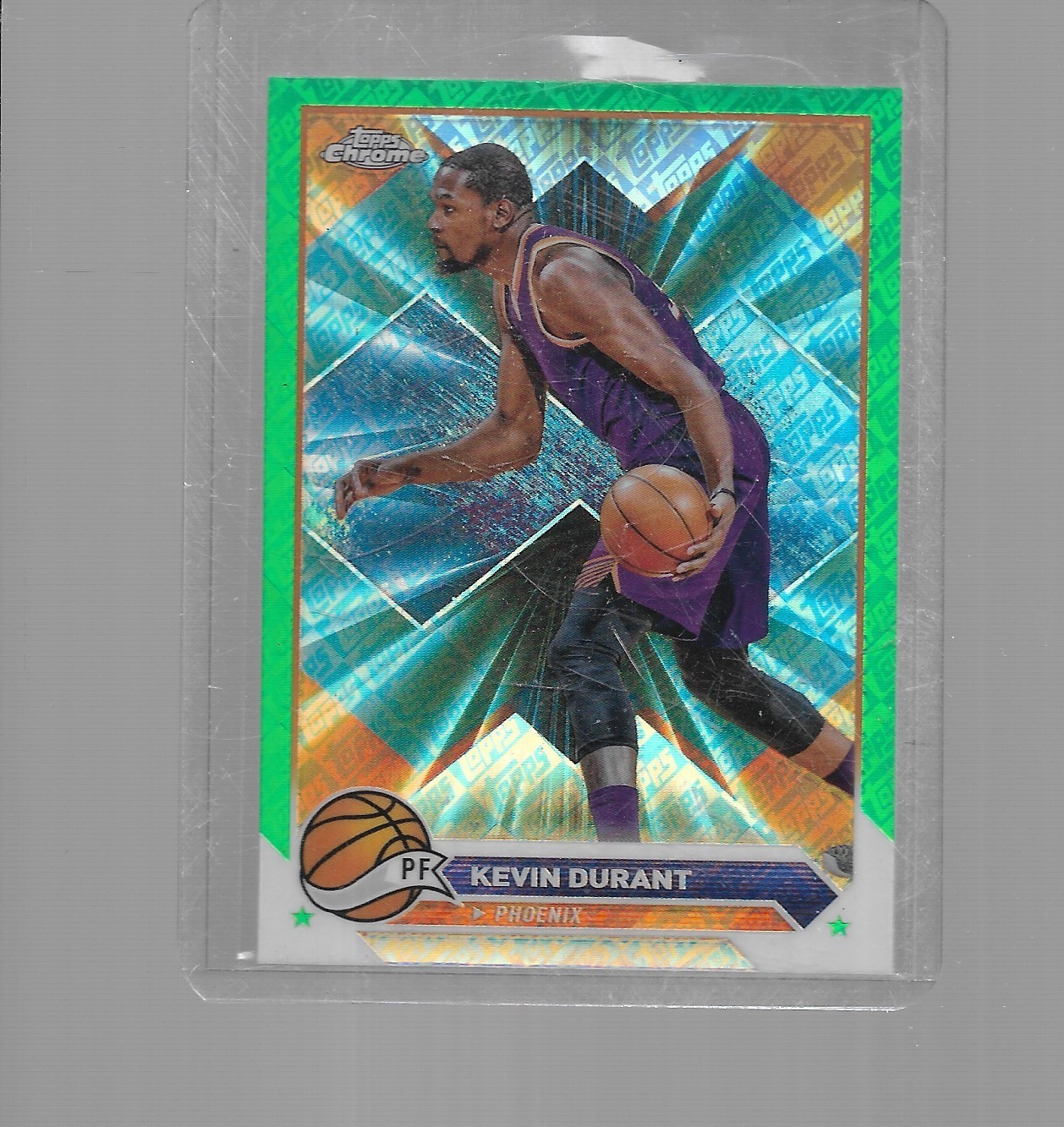 2023-2024 TOPPS CHROME BASKETBALL GREEN REFRACTOR KEVIN DURANT #50