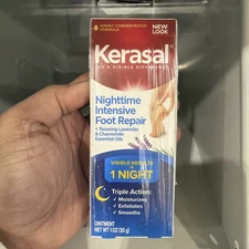 Nighttime Intensive Foot Repair, Skin Healing Ointment for Cracked Heels and Dry