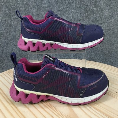 Reebok ZigWild TR2 Work Shoes Womens 7.5M Steel Toe Sneakers Low Top Purple Blue