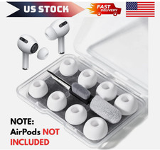 4 Pair Replacement Ear Tips for AirPods Pro 2nd/1st Generation with Portable Sto