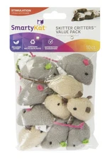  Value Pack, Soft Plush Catnip Filled Mice Cat Toys, 10 Count