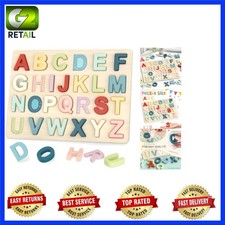 Colorful Wooden Alphabet Shape Puzzles - Perfect Educational Gift for Kids