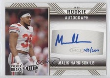 2020 Sage Hit Rookie Auto Gold 49/200 Malik Harrison #A30 Auto 0p1n