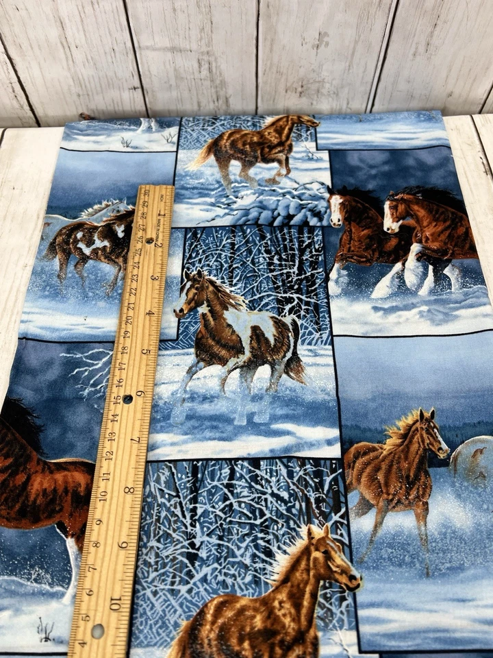 Horses Cotton Fabric 1/2 yards 44" Wide Wild Wings Cummings Springs Creative - Image 2 of 4