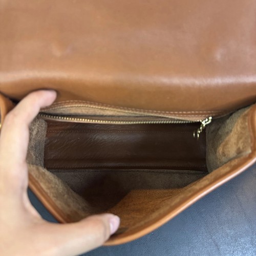 Vintage Coach Court Bag 9870 British Tan Leather Cros… - Gem