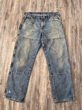 Dickies Jeans Mens 100 Cotton Denim Double Knee Carpenter Workwear Y2K 36x32