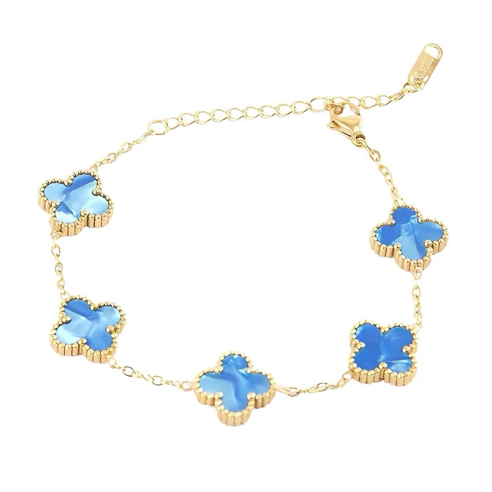 Kleeblatt Armband vergoldet - Bild 4 von 4