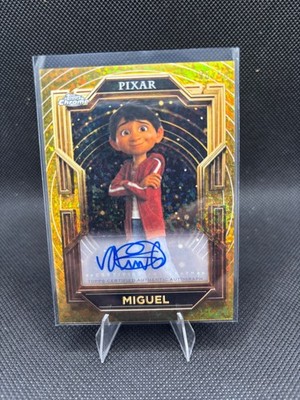 2025 Topps Pixar Gold Miguel Auto Anthony Gonzalez Coco Autograph #08/50 AA-AN