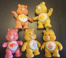 Vintage 1983 Kenner 3" Care Bears - Poseable PVC Set Of 5