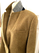 HOBBS - Mustard / Light Brown 100% Wool Melton Undercollar Jacket Blazer - UK 14