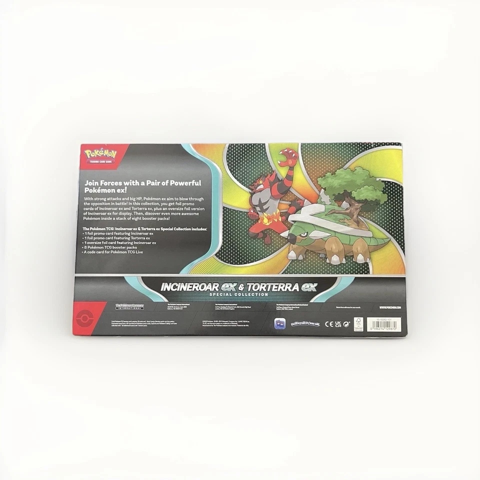 Pokemon TCG Incineroar Ex & Torterra Ex Special Collection Box Brand New Sealed - Image 2 of 2