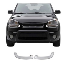 Scheinwerfer Leisten Scheinwerferblende für Kia Soul 2009-2014 Edelstahl 2tlg