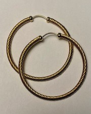 David Yurman 18k Classic Cable Hoop Earrings 45mm