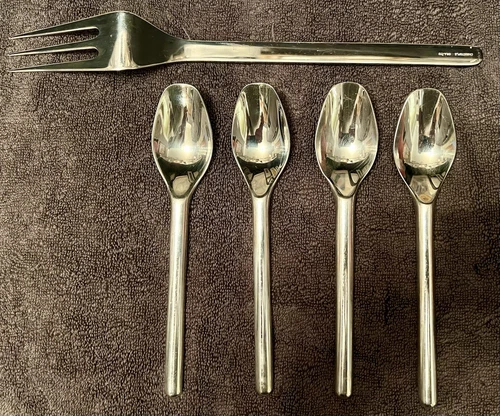 Christofle Recto Verso ステンレススチール 5 PC。 4 Plusエクストラ2のサービス - 画像16/21