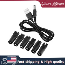 7 PCS Power Cord 5V Charger USB adapter for Hair Clippers, Beard trimmers