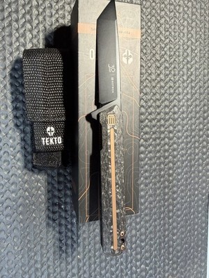 TEKTO F2 Bravo 30th AnniversaryKnife - D2 - Tanto Liner Lock - Carbon / Copper