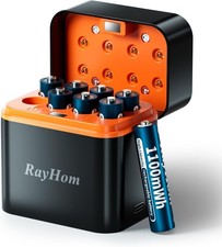 8-Pack Rechargeable Lithium AAA Batteries with Charger, 1.5V Constant...