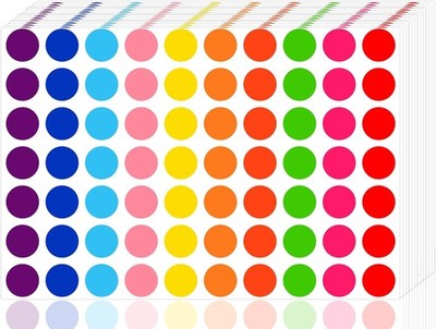3500 Pieces Dot Stickers, 3/4 inch Color Coding Labels, 10 3500 Pieces, 