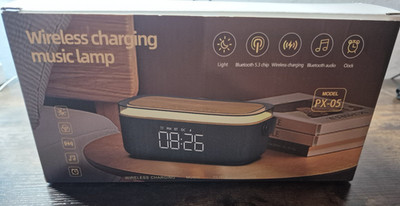 PX-05 Wireless Charging Bluetooth Clock Radio with RGB Night Light