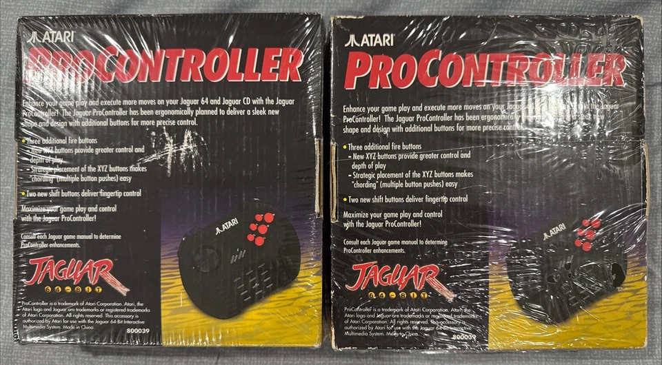 2 Atari Jaguar Pro Controller 6 Six Button Controller Extensions & More Vintage - Image 4 of 4
