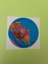 vintage 80s Boxed In teddy bear sticker module