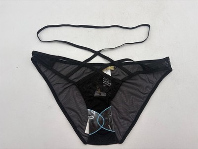 Wolf & Whistle Assa Lace Cut Out Brief Black Women UK 14