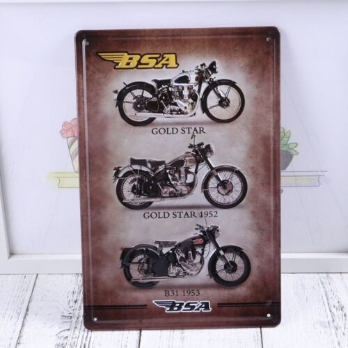 Vintage Motorcycle Tin Painting Metal Poster Art Sign - Picture 1 of 10