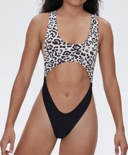 Brand New Leopard Print Cutout Swimsuit
