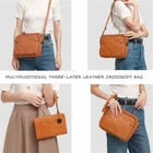 Crossbody Shoulder Bag Women's Handbag Bag Crossbody Bags Three Layer Leather