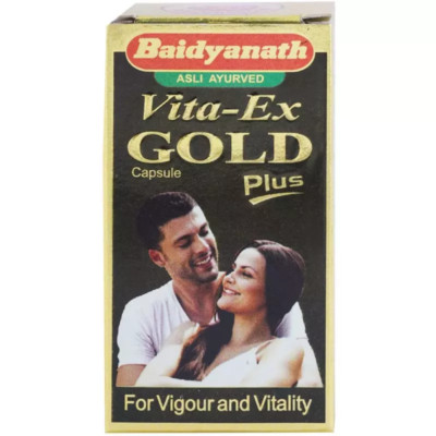 Baidyanath (Jhansi) VITA EX GOLD PLUS 20 Capsules ORIGINAL Improves Men Strength