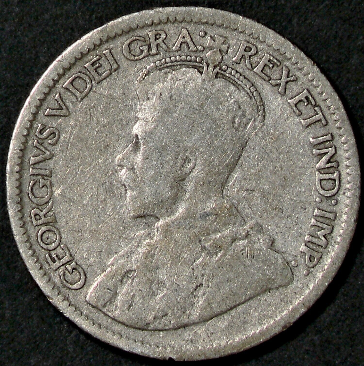1936 Canada 10 Cents Silver Bar Variety #16915