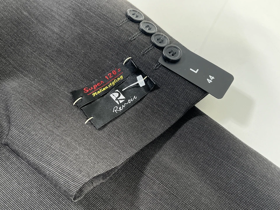 Traje Para Hombre Renoir Gris 2 Botones Talla 44L NUEVO Foto 2 de 4