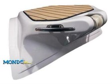 MUSONE IN VETRORESINA GOMMONE "26" 65x43cm CON TEAK SINTETICO BITTE E PULEGGIA