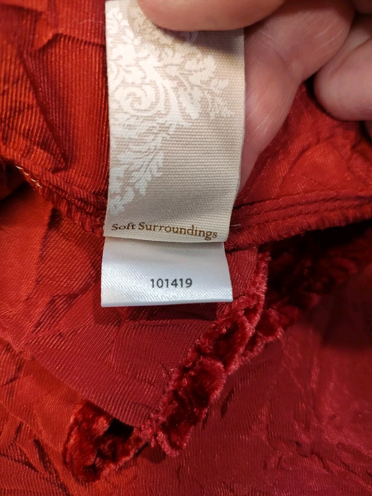 Soft Surroundings Women's Jacket Medium Red Crush… - image 6