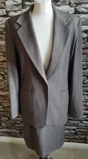 Lakeland Elegant Ladies Skirt Suit Single Brest Long Sleeve Beige Size UK 14