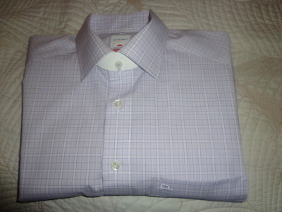 Olymp Luxor Dress Shirt Men's Slim Line Lavender Sz US 16.5 EU 42 100% Cotton