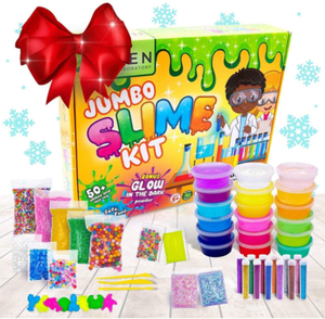 Jumbo Slime Kit For Boys & Girl 46 Supplies Glow In The Dark Stretchy Creativity | eBay