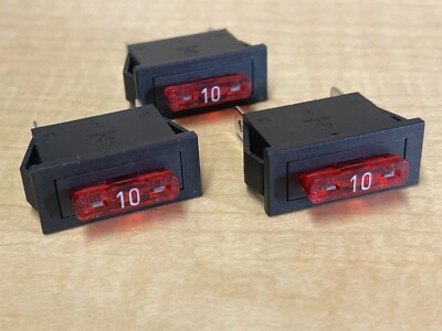 3X Panel Mount ATC Blade Automotive Fuse Holder Truck Motorcycle Boat  12 Volt