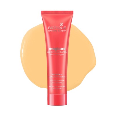 Biotique Natural Makeup Magicare All Day Foundation, Sand, 30ml,