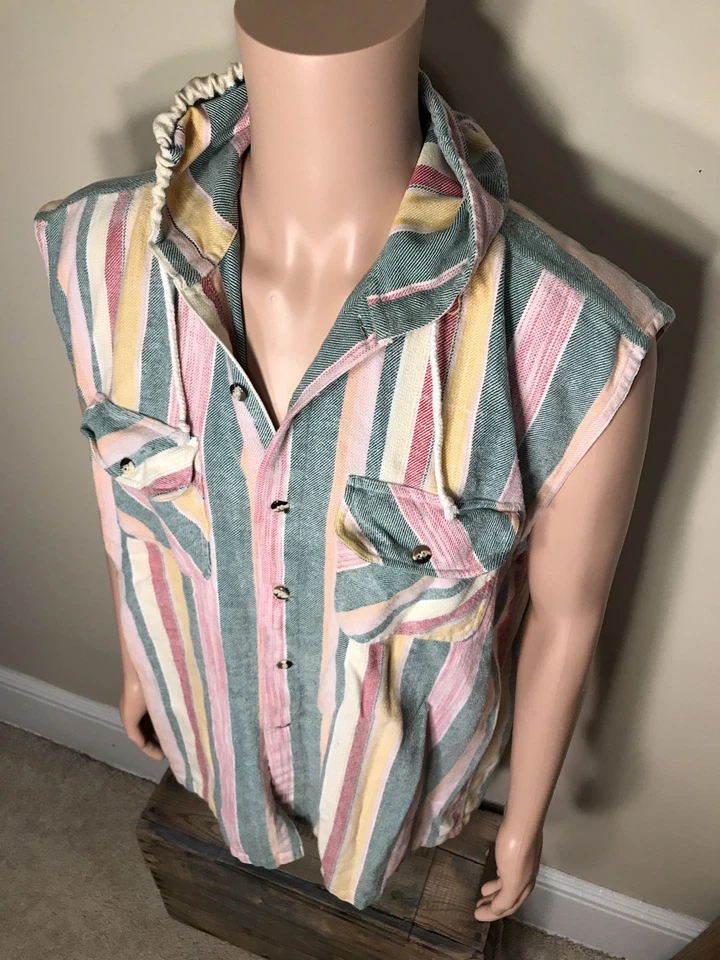 Roots artículos deportivos suéter sudadera con capucha sin mangas boxeo rayas estilo adivinar RARO Foto 4 de 4