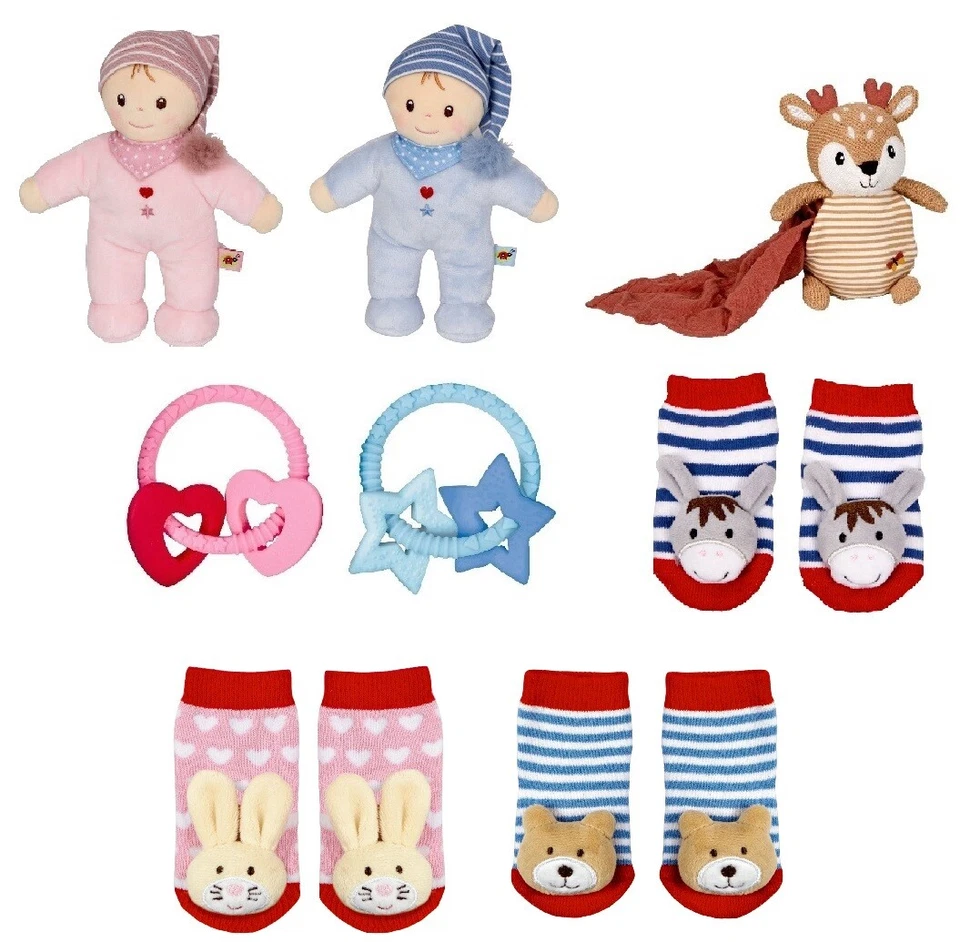 DIE SPIEGELBURG COPPENRATH Die Spiegelburg Baby Glück Coppenrath Schmusepuppe,Beißring Rasselsöckchen 18730