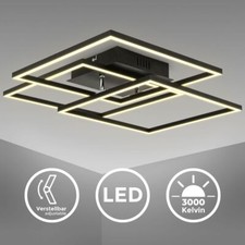 LED Deckenlampe Leuchte schwarz 56x56cm schwenkbar 40W Wohnzimmer Büro warmweiß