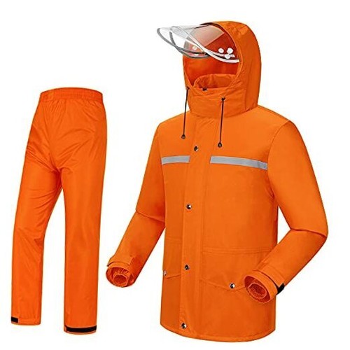 iCreek Rain Suit Waterproof Jacket and Trouser Suit Raincoat for Medium Orange - 第 1/7 張圖片
