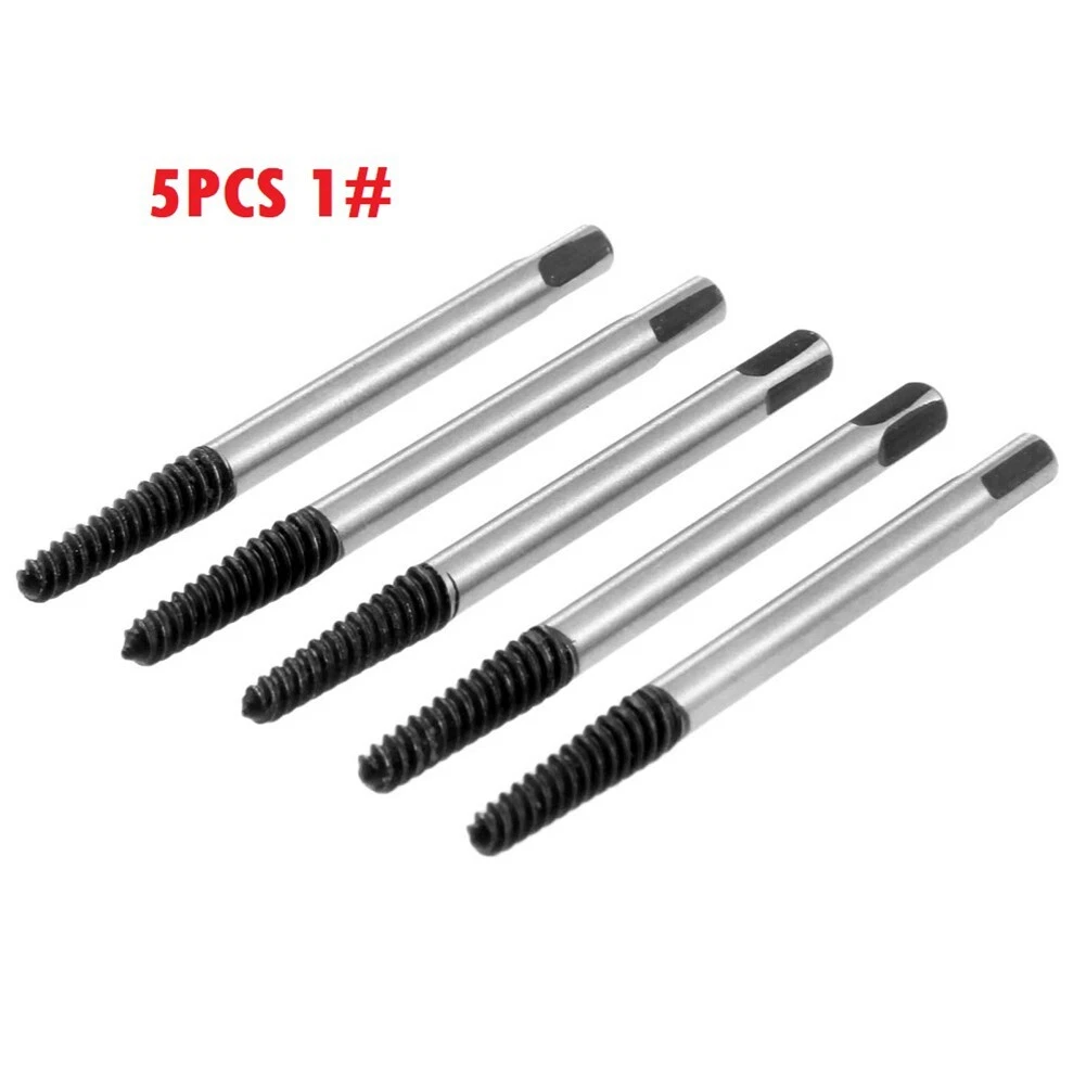5pc 1 Screw Extractor Set Drill Bits Guide Damaged Broken Bolt