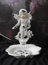 Seifenschale Engel Gusseisen Antikstil Shabby nostalgisch Landhaus Deko Bad crem