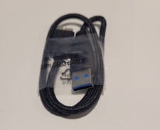 Seagate Genuine Black Nylon Braided USB to USB 3.0 Cable appx. 19"/ 0.5m NEW